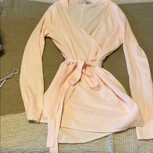 Pink Wrap Sweater